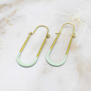 LONG CURVED COLOR earrings